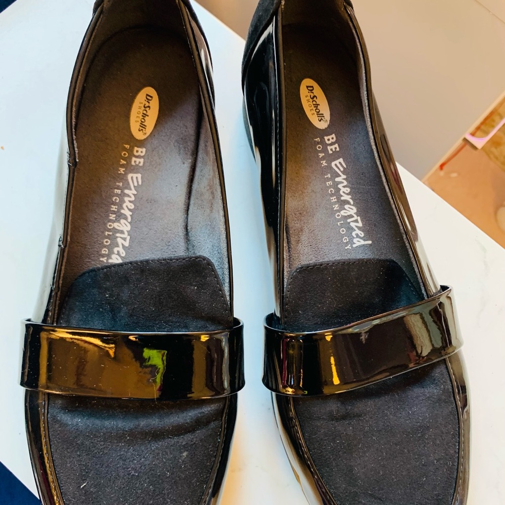 Dr. Scholl's Black Patent Moccasins for Women